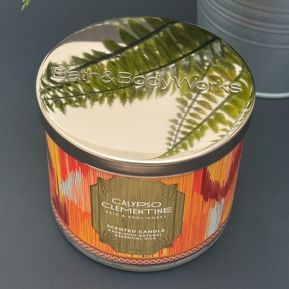 BBW Calypso Clementine Bath & Body Works 3 Wick Candle - Picture 4 of 10